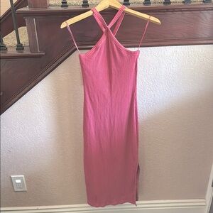 chinese dress ladies Old Navy Light Beige Ribbed Knit Sleeveless Maxi Dress